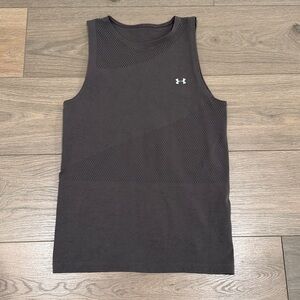 UNDER ARMOUR Gray HeatGear Cutout Seamless Fitted Active Tank Top Size XS/Small
